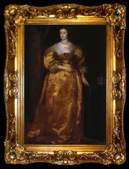 framed  anthonis van dyck henrietta av frankrike, englands drottning, ta009-2